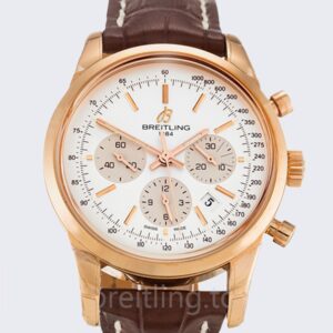 Breitling Transocean Chronograph 43mm Men's RB0152 White Dial Automatic
